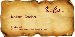 Kokas Csaba névjegykártya